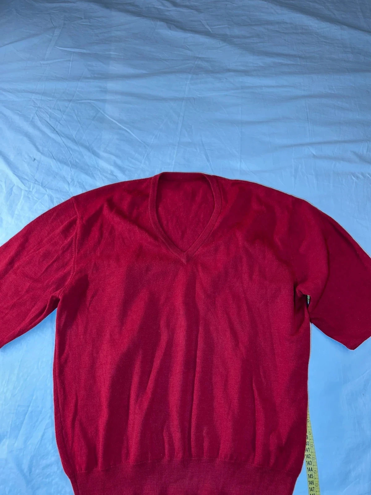 Sweat blouse à manches courtes rouge vintage